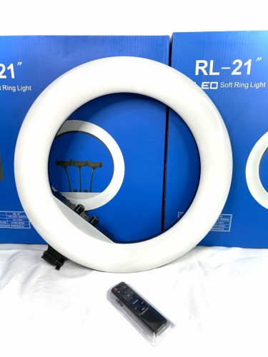 Кольцевая селфи лампа 54см RL-21 с держателями, штативом