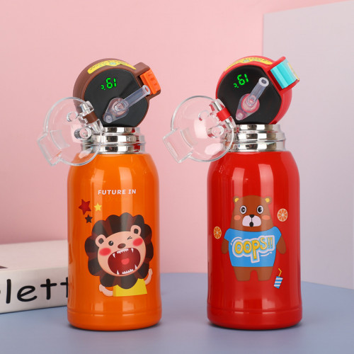 Умный детский термос с термодатчиком, поилкой, чехлом, стаканом T5 500мл