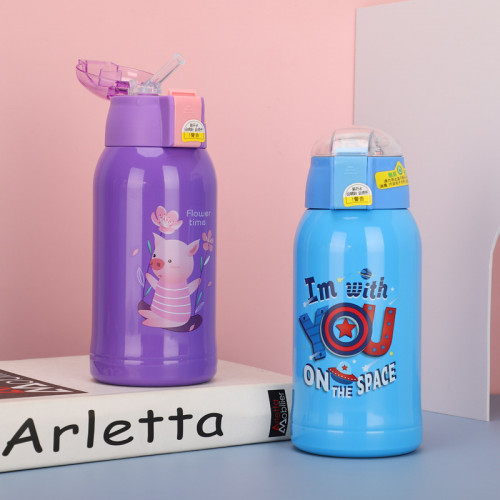 Умный детский термос с термодатчиком, поилкой, чехлом, стаканом T5 500мл