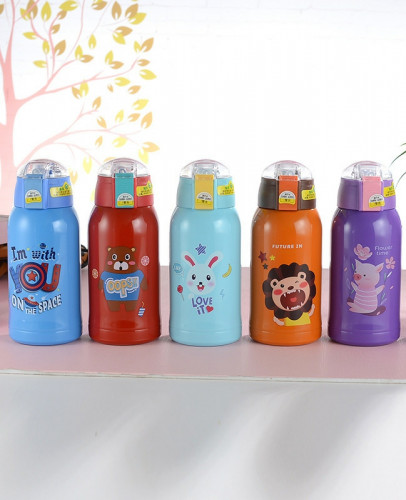 Умный детский термос с термодатчиком, поилкой, чехлом, стаканом T5 500мл