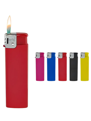 Зажигалка пьезо одноразовая с регулировкой пламени, глянцевая, 5 цветов под логотип В577 Paint
