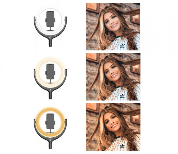 Кольцевая лампа F539B с держателем и штативом