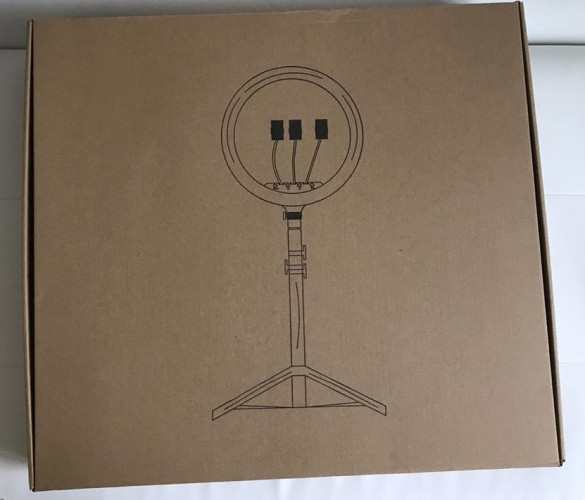 Кольцевая лампа со штативом LED Pro M-45 (45 см, сенсорная, 3 держателя)