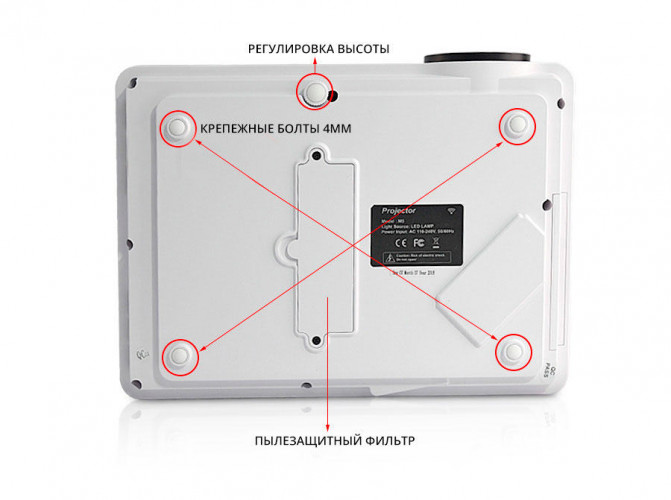 Проектор Touyinger M5 Android 6.0 + Wi-Fi