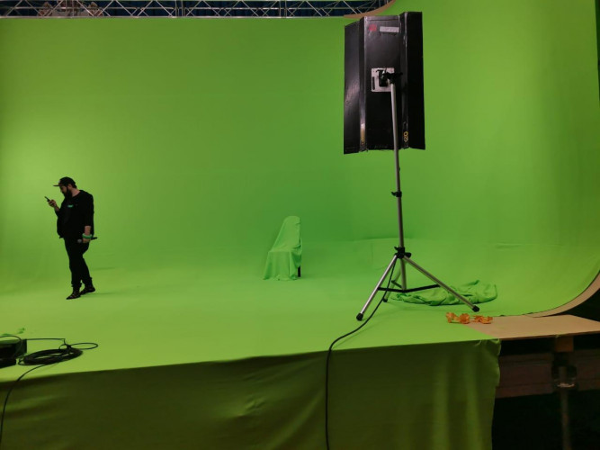 Зеленый фон, фотофон, хромакей (тканевый) 1,5м