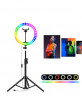 Кольцевая лампа RGB (разноцветная) со штативом и держателем