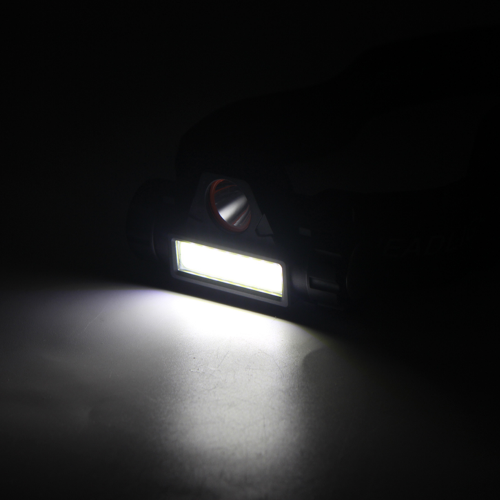 Фонарик налобный FA-101 с дополнительным COB диодом и магнитом / зарядка от USB / встроенный аккумулятор