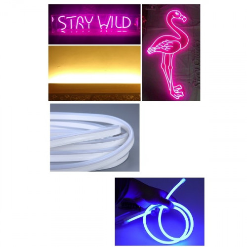 Неоновая лента 5 метров с блоком питания