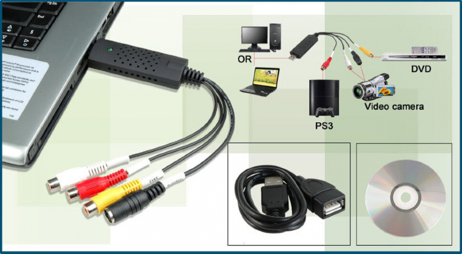 Видеозахват EasyCap адаптер для видео и аудио USB 2.0