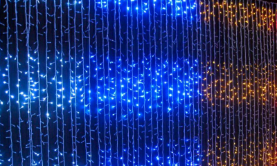 Светодиодная гирлянда занавес водопад ламп 3х3 м для улицы и дома