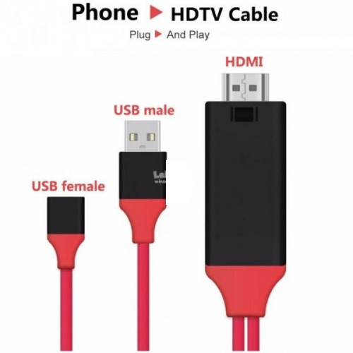 HDMI Кабель для Android и iOS Phone HDTV Cable Plug and Play