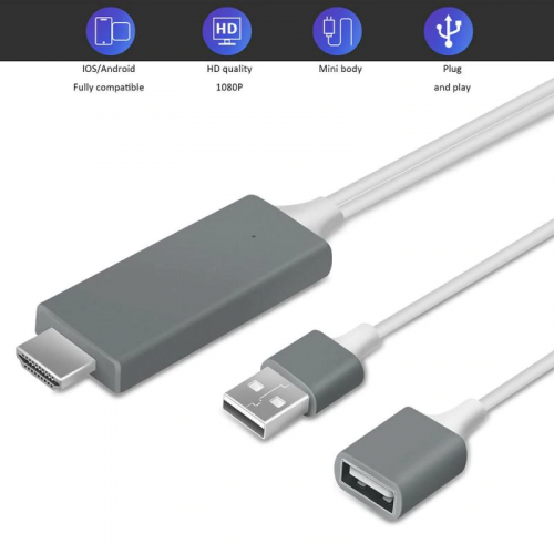 HDMI Кабель для Android и iOS Phone HDTV Cable Plug and Play