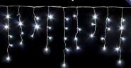 Светодиодная гирлянда занавес дождь бахрома уличная 3х0,6 м белый провод каучук