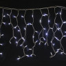 Светодиодная гирлянда занавес дождь бахрома уличная 3х0,6 м белый провод каучук