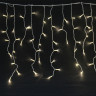 Светодиодная гирлянда занавес дождь бахрома уличная 3х0,6 м белый провод каучук