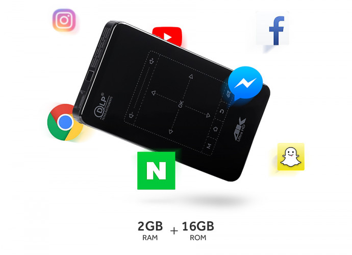 Проектор P09 mini DLP 1Gb/8Gb Android 6.0