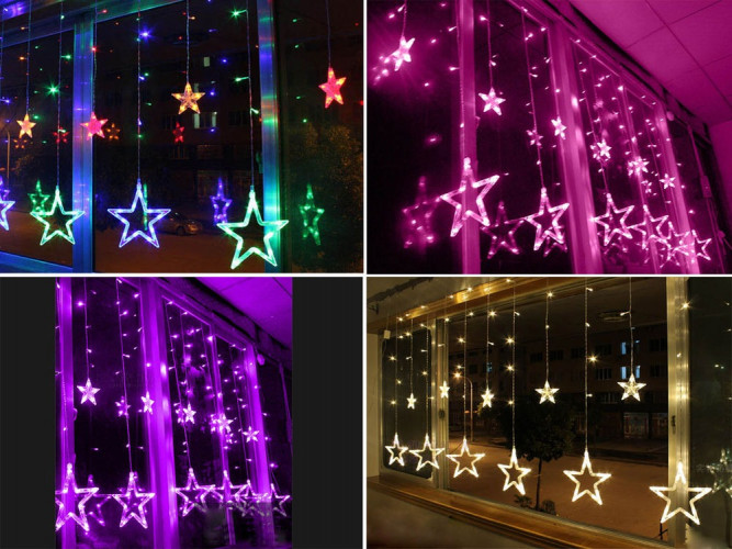 Гирлянда шторы Звезды 3 м