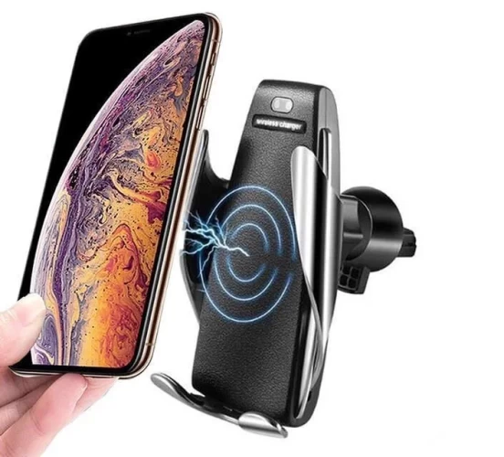 Автодержатель 12" с беспроводной зарядкой 10W S5