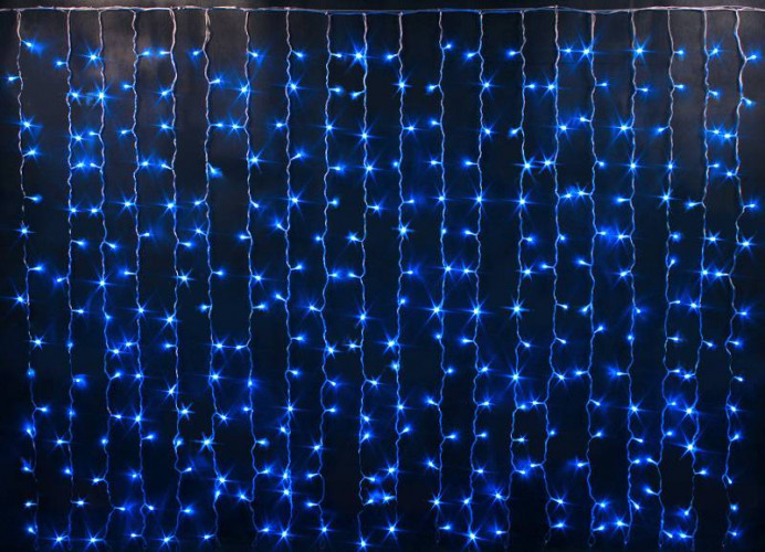 Светодиодный занавес (гирлянда дождь) 2х2 м для улицы