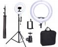 Светодиодная кольцевая лампа Pro 45 см с держателем на штативе плюс сумка