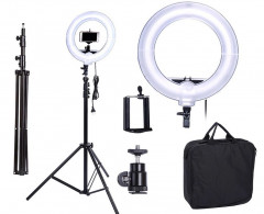 Светодиодная кольцевая лампа Pro 45 см с держателем на штативе плюс сумка