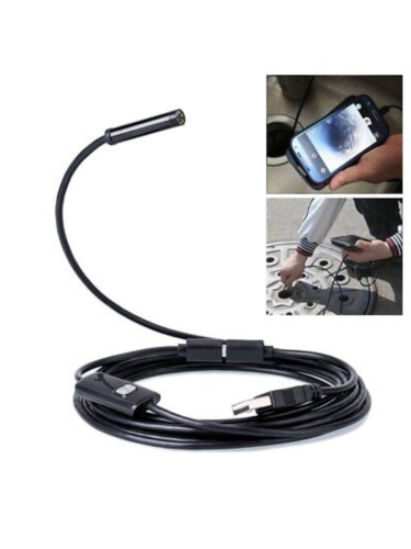 Эндоскоп гибкий Y102. Водонепроницаемая эндоскоп-камера Type-C/USB/MicroUSB с подсветкой для Android и ПК