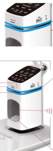 Настольная светодиодная лампа BL-1231 с медиа плеером