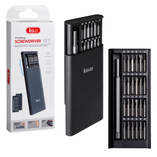Набор отверток в пластиковом пенале (24 насадки) PP-011