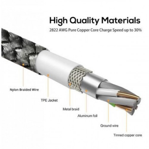 Магнитный кабель Lightning для зарядки x-cable metal magnetic cable