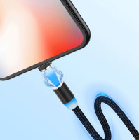 Магнитный кабель Lightning для зарядки x-cable metal magnetic cable