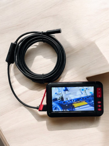 Эндоскоп с дисплеем, гибкий водонепроницаемый с подсветкой 5 метров P20