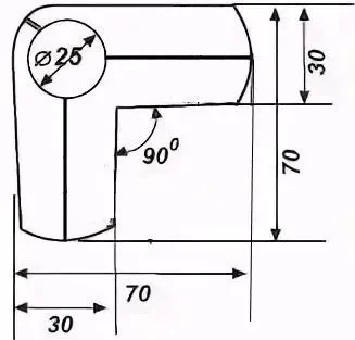 Угловой соединитель трех труб Joker 25мм UNO-04