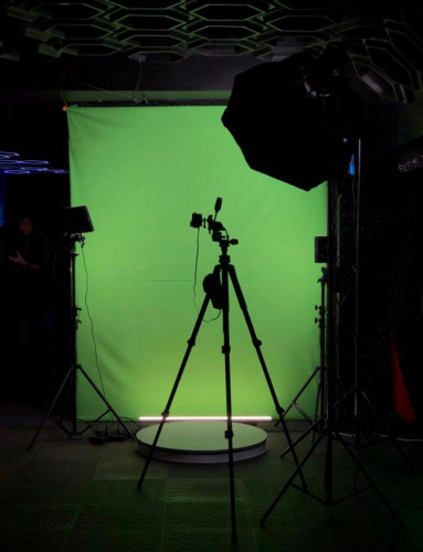 Хромакей со стойкой зеленый