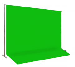 Хромакей со стойкой зеленый