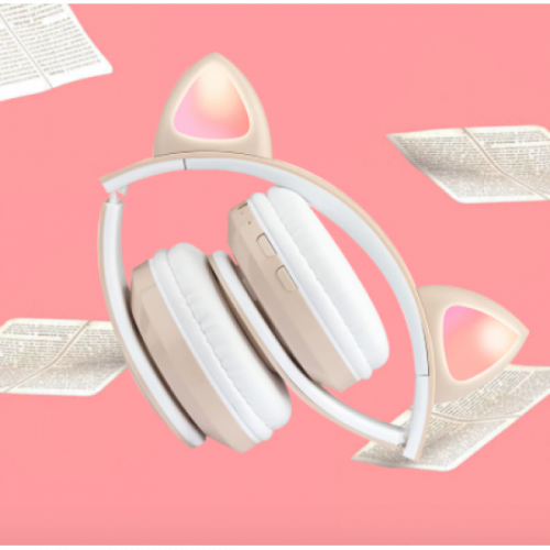 Беспроводные наушники кошки со светящимися ушками Cat Ear