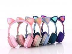 Беспроводные наушники кошки со светящимися ушками Cat Ear