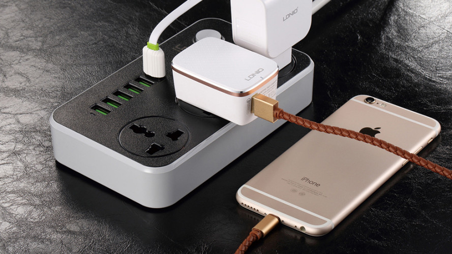 Cетевой удлинитель LDNIO SC3604 6USB 3 розетки 2 м