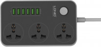 Cетевой удлинитель LDNIO SC3604 6USB 3 розетки 2 м