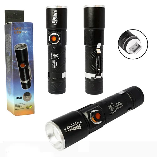 Светодиодный аккумуляторный фонарь FA-616T6 USB