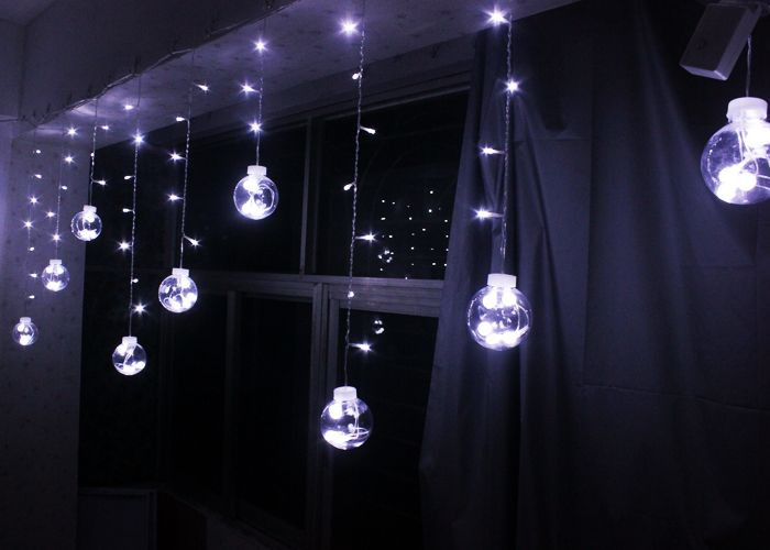 Гирлянда шторы Шарики 3 м