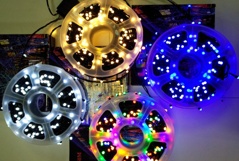 Светодиодная гирлянда нить на катушке 50м