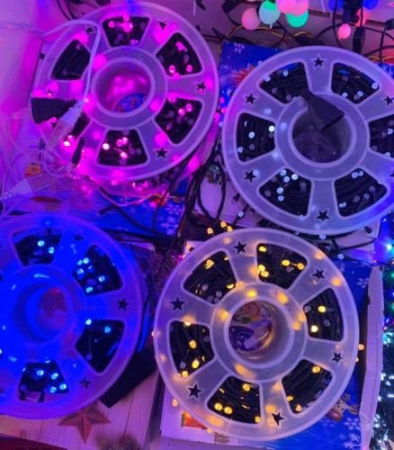 Светодиодная гирлянда нить на катушке 50м