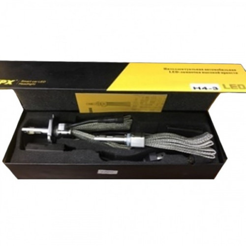 Интеллектуальная автомобильная LED-лампочка высокой яркости XPX H4-3 комплект