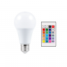 Лампочка с пультом разноцветная с белым (White + RGB remote control LED colorful lamp)