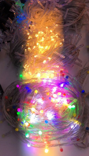 Гирлянда нить, прозрачный провод, теплый