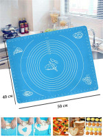 Силиконовый коврик с разметкой для раскатки и выпечки 50x40см