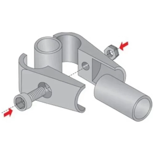 Соединитель / держатель трубы 25мм для стойки угловой UNO-01