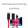 Кабель для Android и iOS 2 in Cast WiFi Phone HDTV Cable Wireless Display Dongle