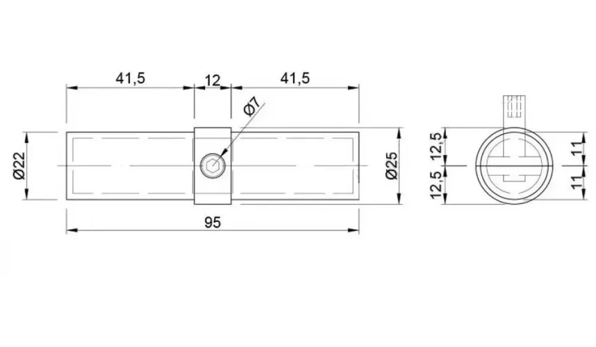 Соединитель внутренний для двух труб 25мм JOK-59
