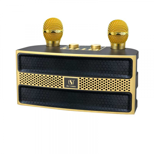 SU-YOSD YS-202 bluetooth колонка-караоке с беспроводными микрофонами